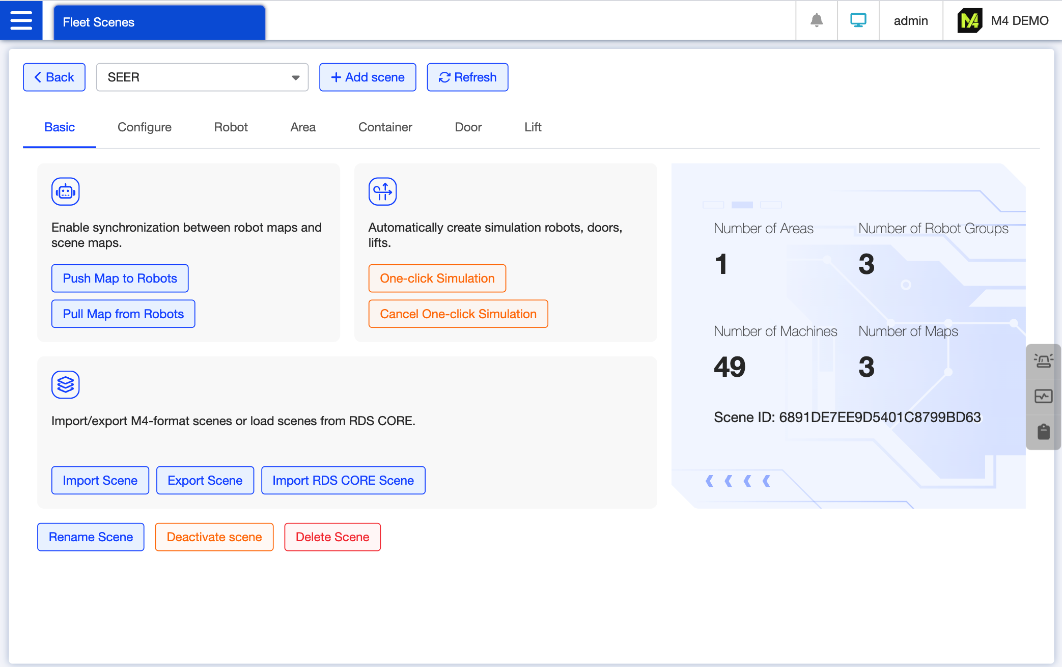 Scenario Configuration Homepage